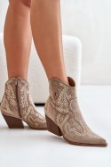 Botki Model Kaivina 9676A Beige - Step in style Step in style Botki Model Kaivina 9676A Beige - Step in style Step in style