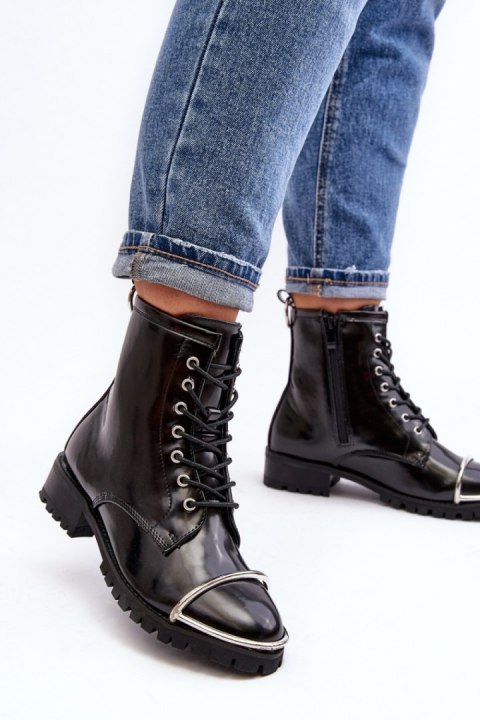 Botki Model Lu Boo XW37343 Black Skóra - Step in style Step in style Botki Model Lu Boo XW37343 Black Skóra - Step in style Step in style