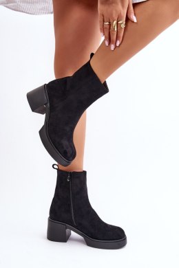 Botki Model Meriluna YK39P Black - Step in style Step in style