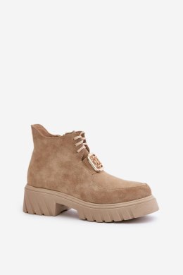 Botki Model Zazoo 2952 Beige - Step in style Step in style