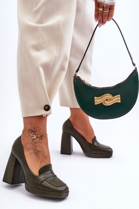Czółenka Model Alisa M046 Green - Step in style Step in style Czółenka Model Alisa M046 Green - Step in style Step in style