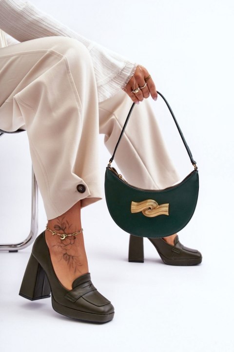 Czółenka Model Alisa M046 Green - Step in style Step in style Czółenka Model Alisa M046 Green - Step in style Step in style