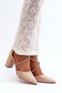 Czółenka Model Lagra QA205P Beige - Step in style Step in style Czółenka Model Lagra QA205P Beige - Step in style Step in style