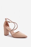Czółenka Model Lagra QA205P Beige - Step in style Step in style Czółenka Model Lagra QA205P Beige - Step in style Step in style