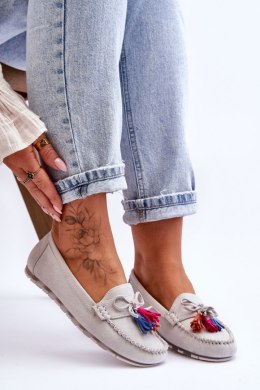 Mokasyny Model Dorine GS37 Grey - Step in style Step in style
