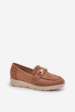 Mokasyny Model Lainer C-426 Brown - Step in style Step in style