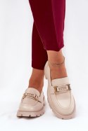Mokasyny Model Lomnela J1003 Beige - Step in style Step in style Mokasyny Model Lomnela J1003 Beige - Step in style Step in style