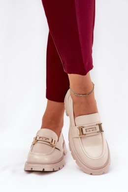 Mokasyny Model Lomnela J1003 Beige - Step in style Step in style