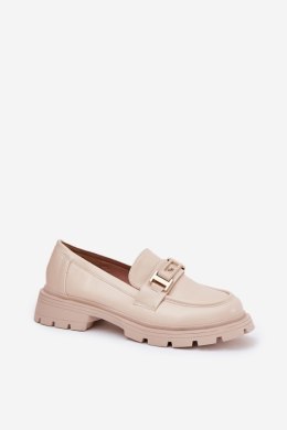 Mokasyny Model Lomnela J1003 Beige - Step in style Step in style