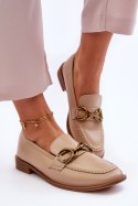 Mokasyny Model Lorien 2623-3 Beige - Step in style Step in style Mokasyny Model Lorien 2623-3 Beige - Step in style Step in style