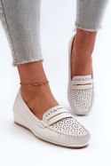 Mokasyny Model Nassnema 833959 White - Step in style Step in style Mokasyny Model Nassnema 833959 White - Step in style Step in style