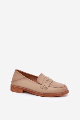 Mokasyny Model Vinceza 18100 Beige - Step in style Step in style