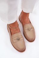 Mokasyny Model Vinceza 18100 Beige - Step in style Step in style Mokasyny Model Vinceza 18100 Beige - Step in style Step in style