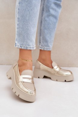 Mokasyny Model Zazoo 20191 Gold - Step in style Step in style