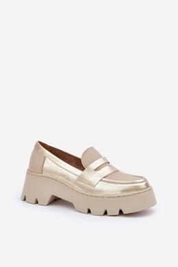 Mokasyny Model Zazoo 20191 Gold - Step in style Step in style