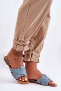 Sandał Klapki Model Aversa W-112 Light Blue - Step in style Step in style Sandał Klapki Model Aversa W-112 Light Blue - Step in style Step in style