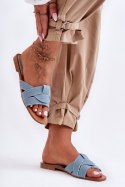 Sandał Klapki Model Aversa W-112 Light Blue - Step in style Step in style Sandał Klapki Model Aversa W-112 Light Blue - Step in style Step in style