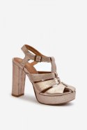 Sandały Model Maciejka 06050-25 Gold - Step in style Step in style Sandały Model Maciejka 06050-25 Gold - Step in style Step in style