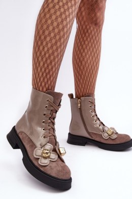 Botki Model DA MR870-76 Grey/Brown - Step in style Step in style