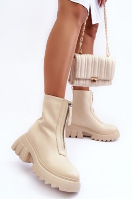 Botki Model Kusma JJ52P Beige - Step in style Step in style