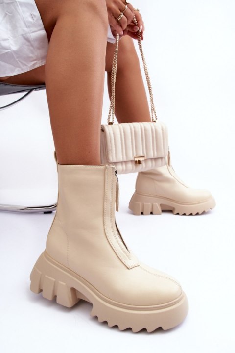 Botki Model Kusma JJ52P Beige - Step in style Step in style Botki Model Kusma JJ52P Beige - Step in style Step in style