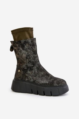 Botki Model Maciejka 06766-09 Khaki - Step in style Step in style