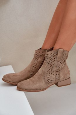 Botki Model Neliawen ASA197-30 Beige - Step in style Step in style