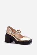 Czółenka Model Halmina M381 Gold - Step in style Step in style Czółenka Model Halmina M381 Gold - Step in style Step in style
