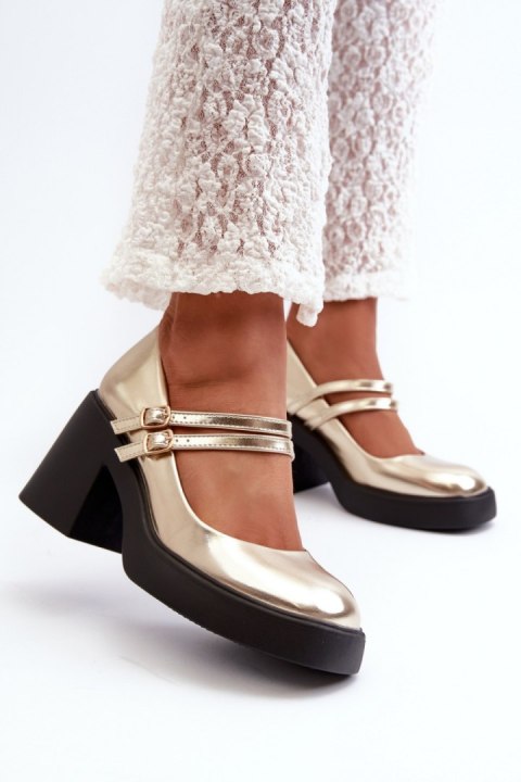 Czółenka Model Halmina M381 Gold - Step in style Step in style Czółenka Model Halmina M381 Gold - Step in style Step in style
