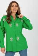 Koszula Damska Model TO-KS-7004.95 Green - Factory Price Factory Price Koszula Damska Model TO-KS-7004.95 Green - Factory Price Factory Price