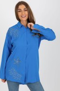 Koszula Damska Model TO-KS-7005.26P Dark Blue - Factory Price Factory Price Koszula Damska Model TO-KS-7005.26P Dark Blue - Factory Price Factory Price