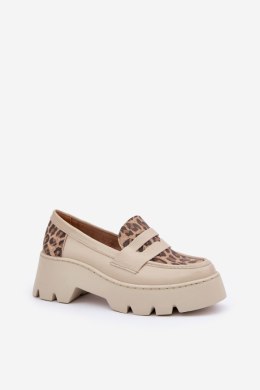 Mokasyny Model Zazoo 20191 Light Beige - Step in style Step in style