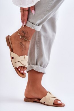 Sandał Klapki Model Aversa W-112 Beige - Step in style Step in style