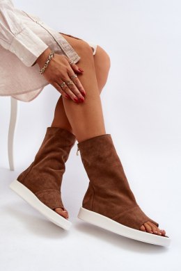 Sandały Model Zazoo 3441 Brown Zamsz - Step in style Step in style