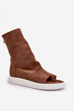 Sandały Model Zazoo 3441 Brown Zamsz - Step in style Step in style