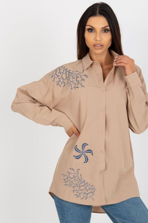 Koszula Damska Model TO-KS-7005.34P Beige - Factory Price Factory Price