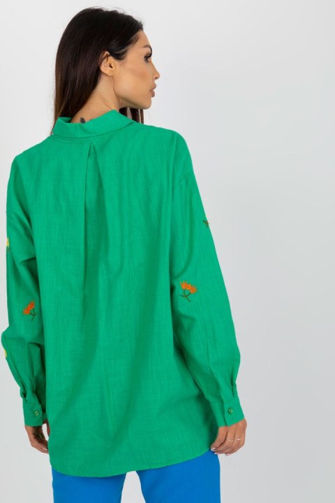 Koszula Damska Model TO-KS-7121.08P Green - Factory Price Factory Price Koszula Damska Model TO-KS-7121.08P Green - Factory Price Factory Price