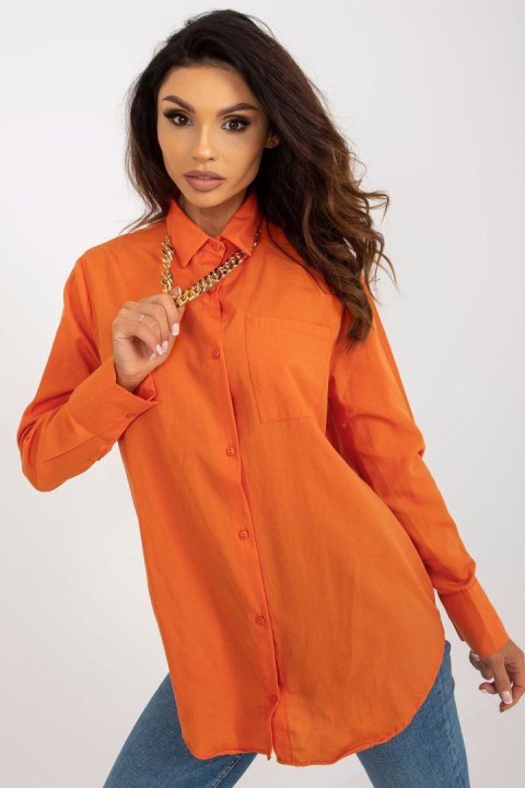Koszula Damska Model TO-KS-7183.01P Orange - Factory Price Factory Price Koszula Damska Model TO-KS-7183.01P Orange - Factory Price Factory Price