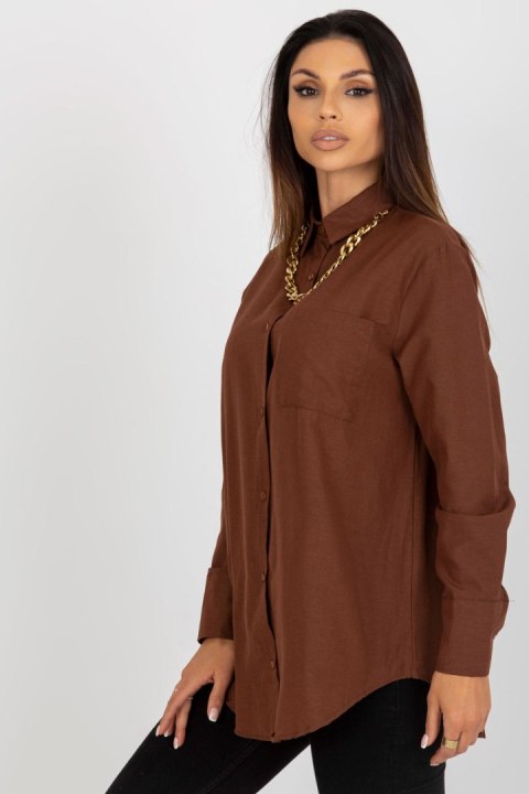 Koszula Damska Model TO-KS-7183.81P Brown - Factory Price Factory Price Koszula Damska Model TO-KS-7183.81P Brown - Factory Price Factory Price