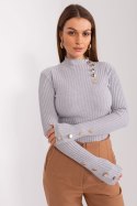 Sweter Damski Model PM-SW-PM-3217.08 Grey - Factory Price Factory Price Sweter Damski Model PM-SW-PM-3217.08 Grey - Factory Price Factory Price