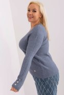 Sweter Damski Model PM-SW-PM1020.12P Grey/Blue - Factory Price Factory Price Sweter Damski Model PM-SW-PM1020.12P Grey/Blue - Factory Price Factory Price