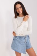 Sweter Damski Model PM-SW-PM685.39P Ecru - Factory Price Factory Price Sweter Damski Model PM-SW-PM685.39P Ecru - Factory Price Factory Price