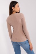 Sweter Damski Model PM-SW-Y-0078.87 Dark Beige - Factory Price Factory Price Sweter Damski Model PM-SW-Y-0078.87 Dark Beige - Factory Price Factory Price
