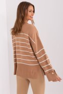 Sweter Damski Model TO-SW-010.06X Camel - Factory Price Factory Price Sweter Damski Model TO-SW-010.06X Camel - Factory Price Factory Price
