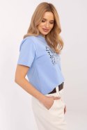 Tshirt Damski Model CLM-BZ-0039.48 Light Blue - Factory Price Factory Price Tshirt Damski Model CLM-BZ-0039.48 Light Blue - Factory Price Factory Price