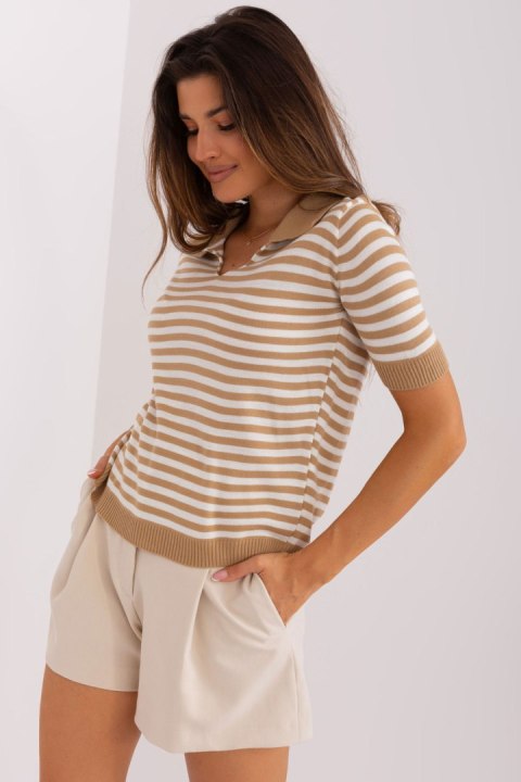 Bluzka Model BA-BZ-1439.68 Camel - Badu Badu Bluzka Model BA-BZ-1439.68 Camel - Badu Badu