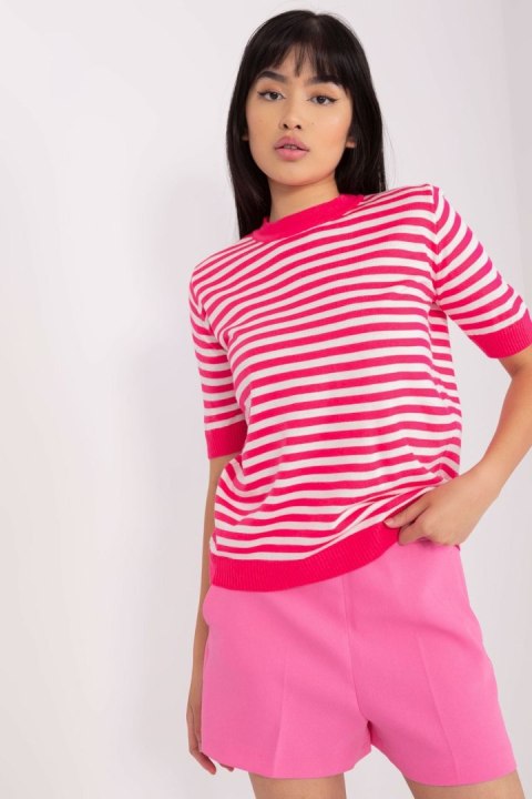 Bluzka Model BA-BZ-1441.80 Fluo Pink - Badu Badu Bluzka Model BA-BZ-1441.80 Fluo Pink - Badu Badu