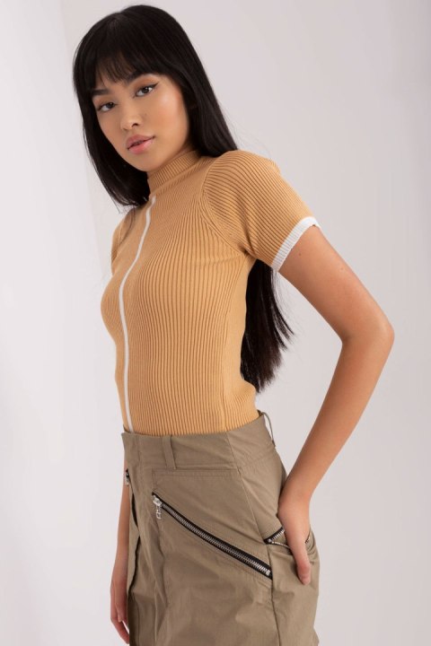 Bluzka Model BA-BZ-1456.72P Camel - Badu Badu Bluzka Model BA-BZ-1456.72P Camel - Badu Badu