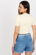 Bluzka Model BA-BZ-2305.32 Light Beige - Badu Badu Bluzka Model BA-BZ-2305.32 Light Beige - Badu Badu