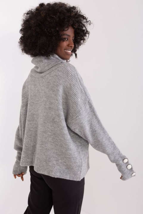 Golf Damski Model BA-SW-015.01P Grey - Badu Badu Golf Damski Model BA-SW-015.01P Grey - Badu Badu